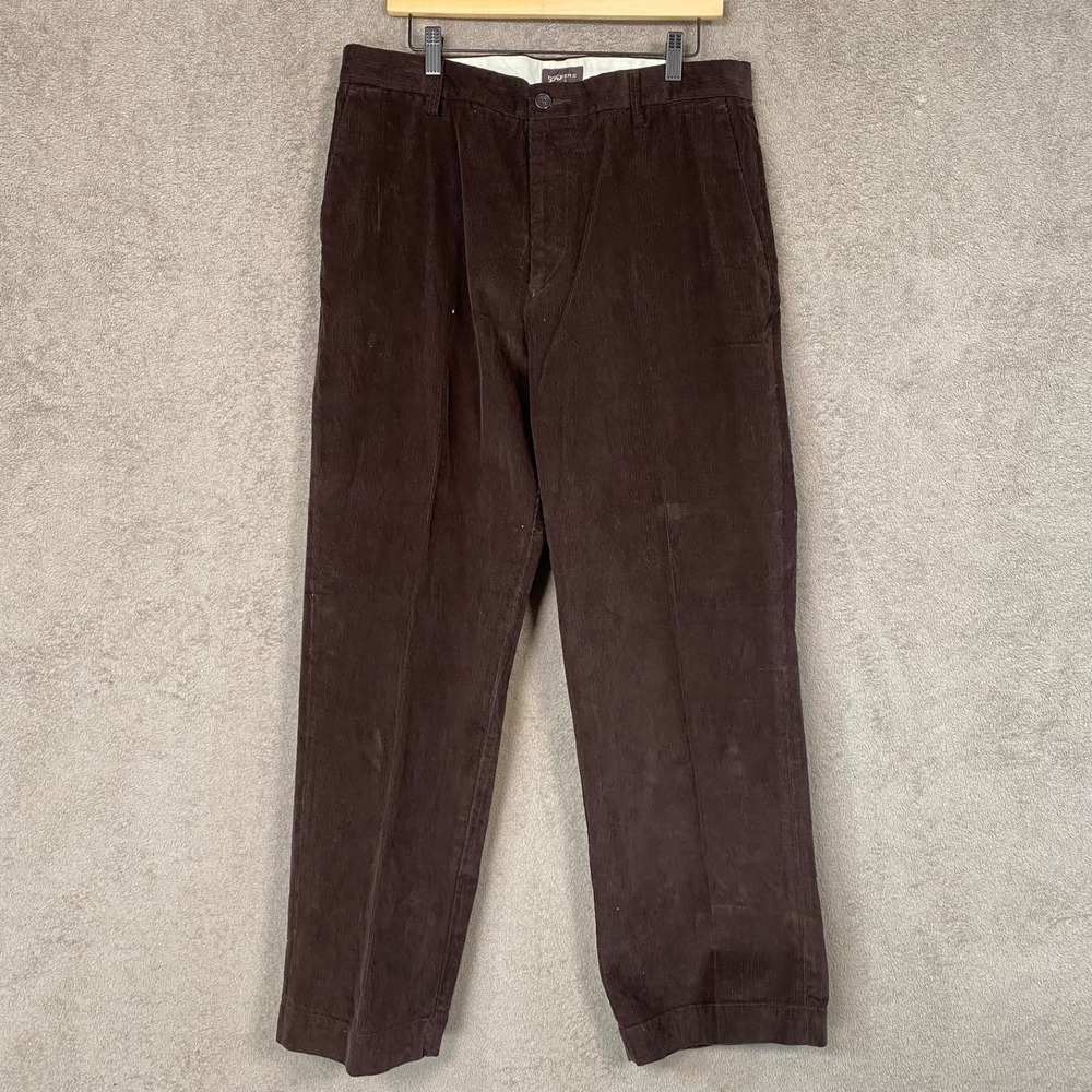 Dockers Mens Brown Corduroy Pants Size 36x30 D3 Professor Academia Straight Leg - Picture 1 of 11